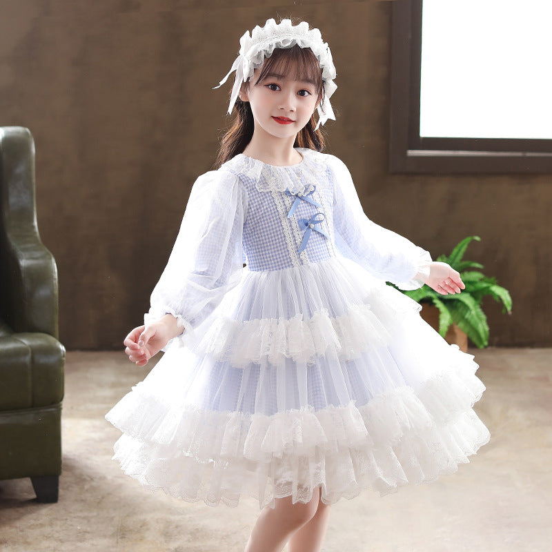 Kid Baby Girls Lolita Princess Flower Dress