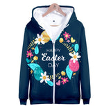 Kid Boy Girl Easter 3D Printed Hoodies Zipper Coats