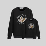 Family Matching Mom Girl Cotton Valentine's Day Lettering Leopard Print Shirts