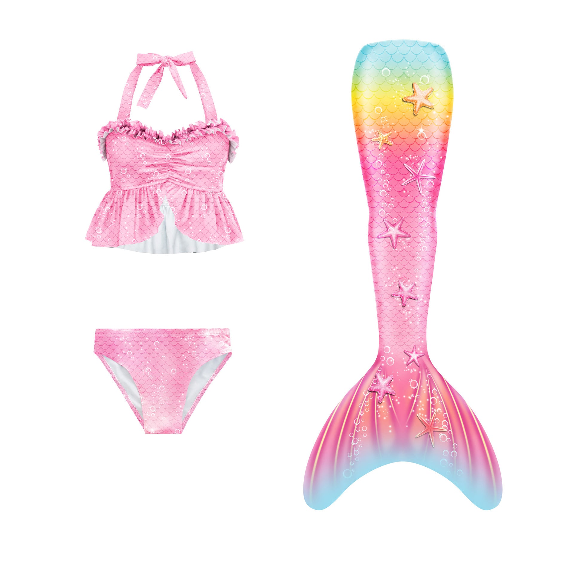 Kid Girl Beauty Mermaid Bikini Swimsuit