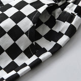 Kid Baby Boy Checkered Long Sleeve Lapel Cardigan 2 Pcs Sets