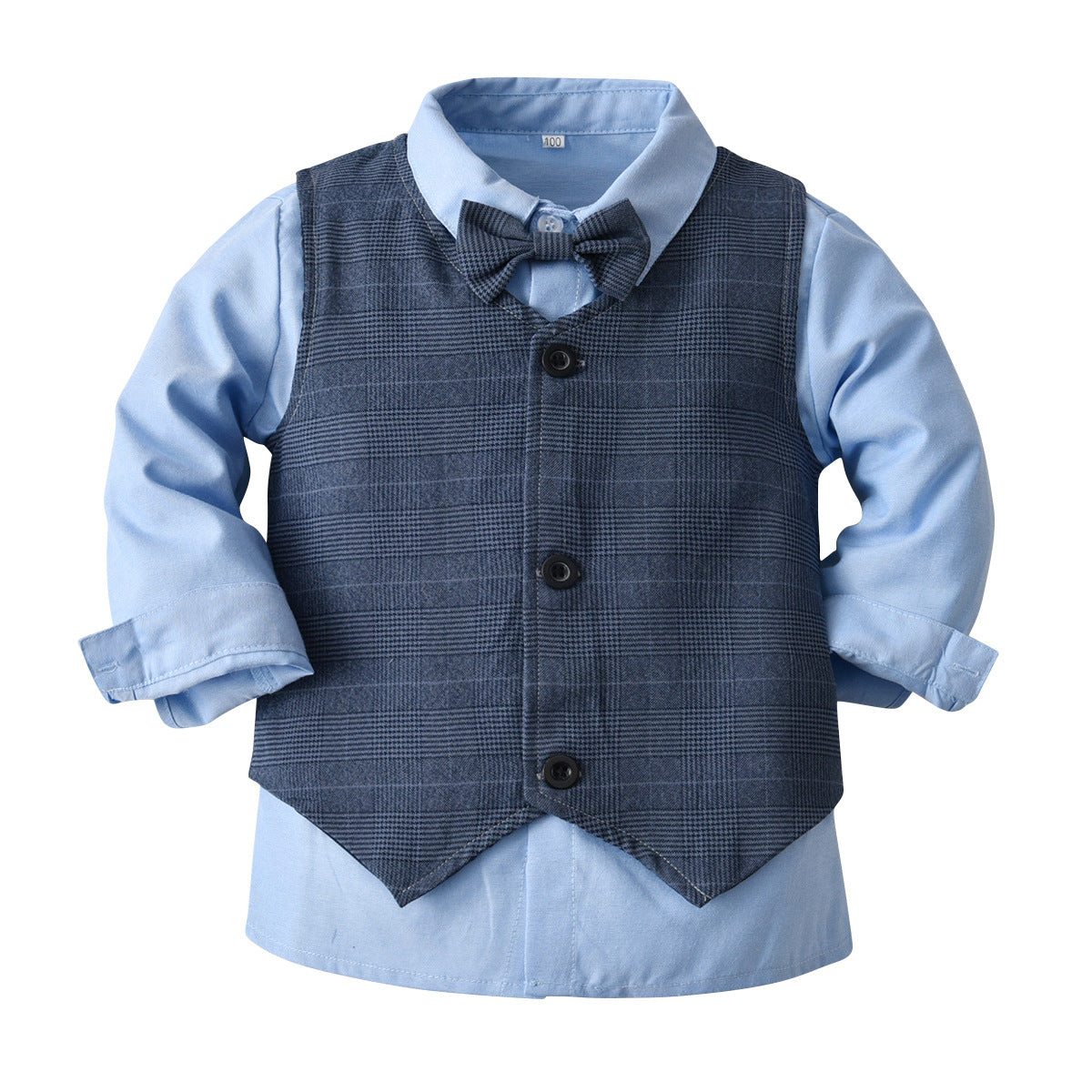 Kid Baby Boy Suit Long Sleeve Gentleman Birthday Party 4 Pcs Sets