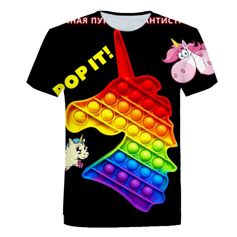Kid Baby Boy Girl 3D Short Sleeve Summer T Shirt