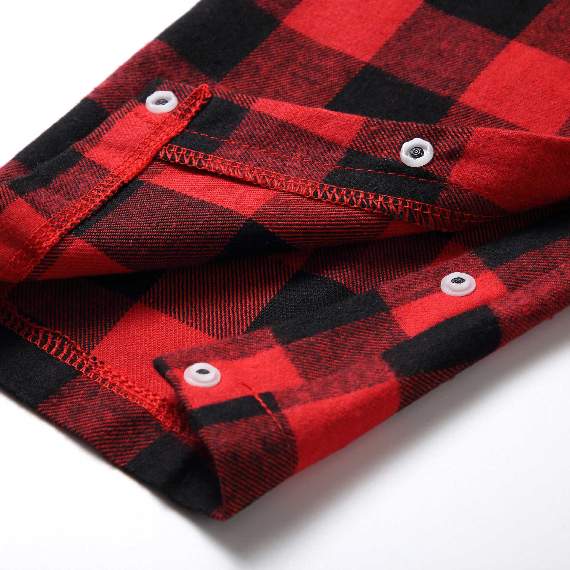 Family Matching Mother Daughter Plaid Christmas Autumn Dress