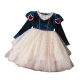 2-8T Kid Baby Girls Princess Autumn Winter Christmas Vestidos Party Dress