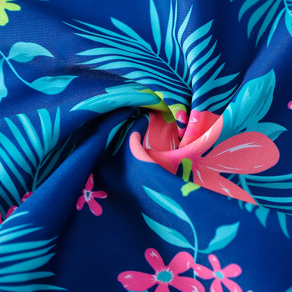 Kid Girls Swimsuit Ruffled One-piece Soaking Spring Beachwear