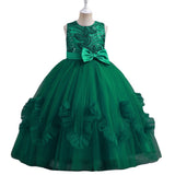 Kid Girl Evening Gown Catwalk Piano Performance Princess Dresses