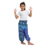 Kid Girl National Digital Printed Knickerbockers Leisure Loose Sports Pants