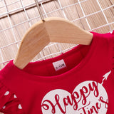 Kid Baby Girl Valentine's Day Flower Virgin Heart Casual Dresses