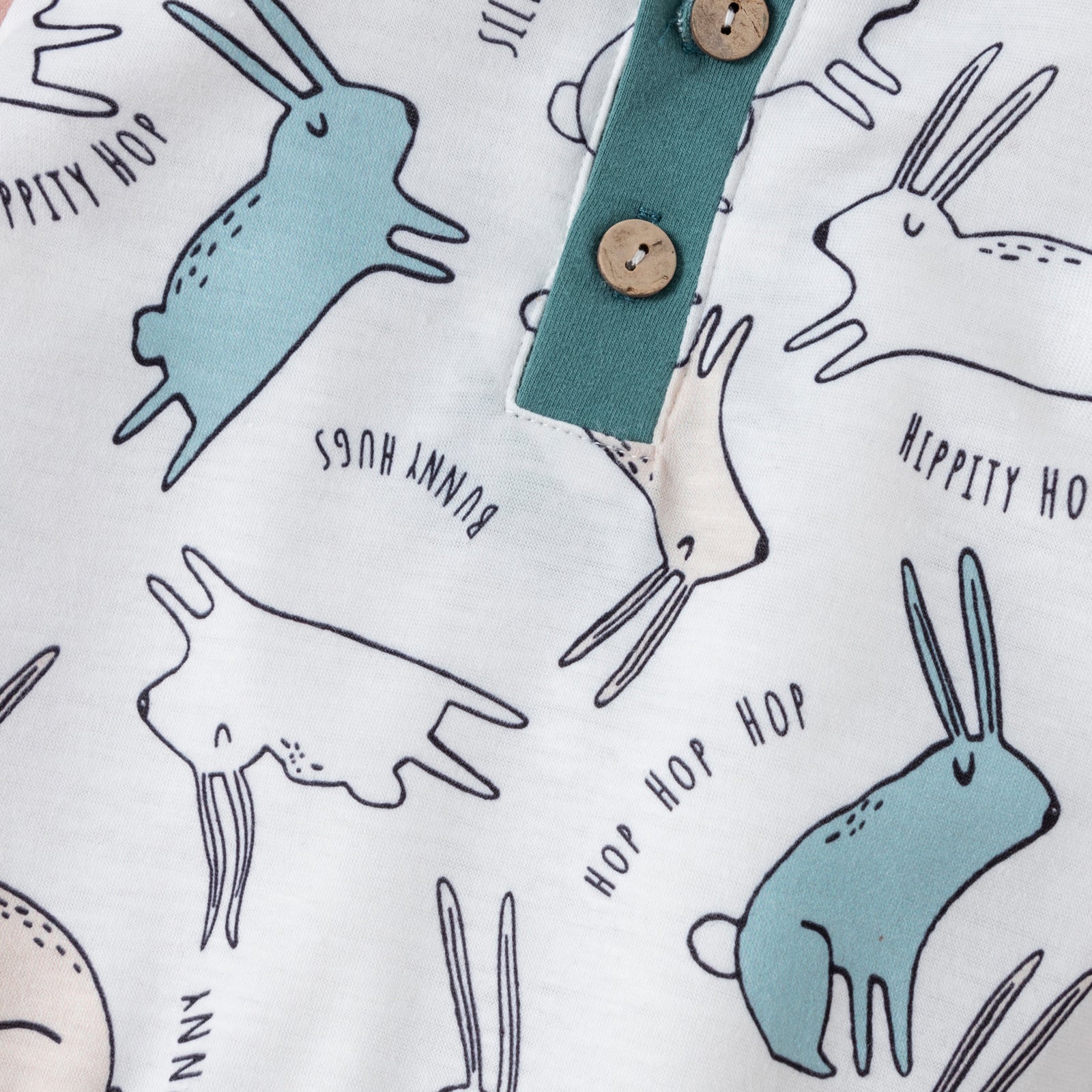 Baby Spring Autumn New Easter Striped Rabbit Printed Sets 2 Pcs
