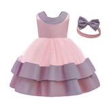 Baby Girl Pompous Princess Piano Host Evening Performance Dresses
