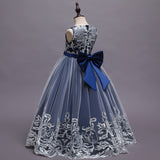 Kid Girl Princess Floral Lace Gown Sequins Gradual Change Dresses