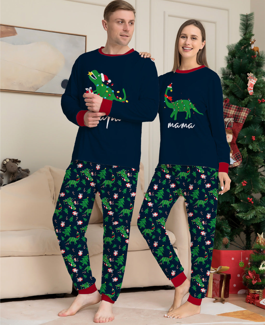Family Matching Parent-child Printed Alphabet Animal Pajamas