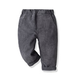 Kid Baby Boy Suit Autumn Long Sleeve Plaid Checked 2 Pcs Sets