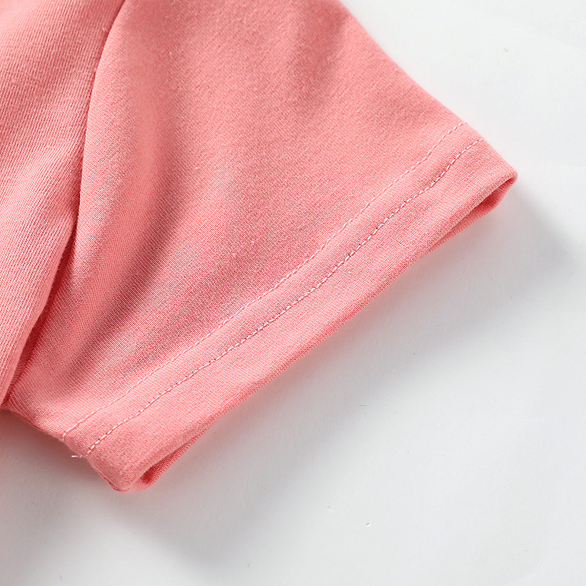 Kid Baby Girl Summer Plain Letter Ripped Flared 3 Pcs Sets