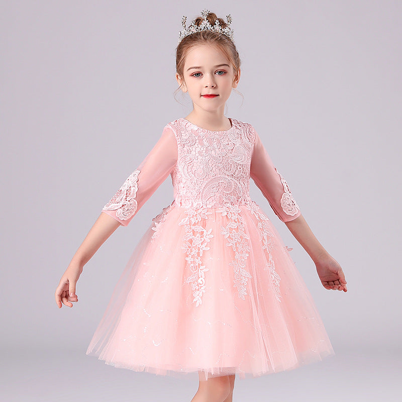3-12T Kid Girl Piano Princess Wedding All Seasons Dresses