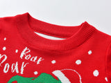 Kid Baby Girl Knit Pullover Autumn Christmas Jacquard Sweater