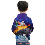 Kid Boy Girl 3D Cartoon Santa Printed Christmas Hoodie