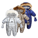 Newborn Baby Winter Rompers Long Sleeved Fashion Thickend Warm Jumpsuit