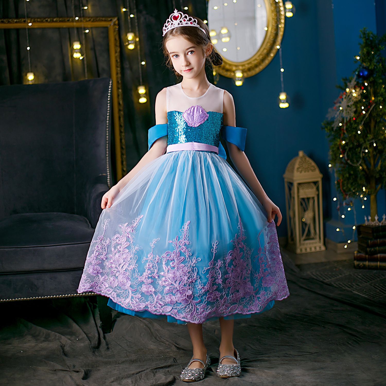 Kid Baby Girl Princess Performance Summer Mermaid Dresses