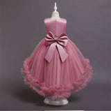 Kids Girl Princess Mesh Flower Fluffy Sleeveless Flower Dresses