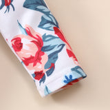 Spring Baby Girl Floral Print Little Lady Valentine's Day 2 Pcs Sets