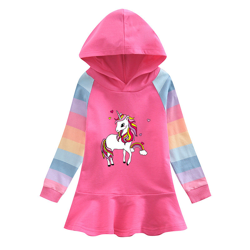 Kid Baby Little Girl Unicorn Cartoon Dresses