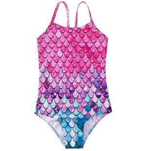 Kid Girls One-piece Swimsuit Mermaid Bathing Beach Swimwear