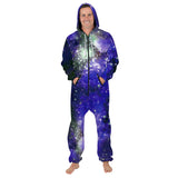 Family Matching Star Digital Print Fashion Zipper Long Sleeve Pajamas