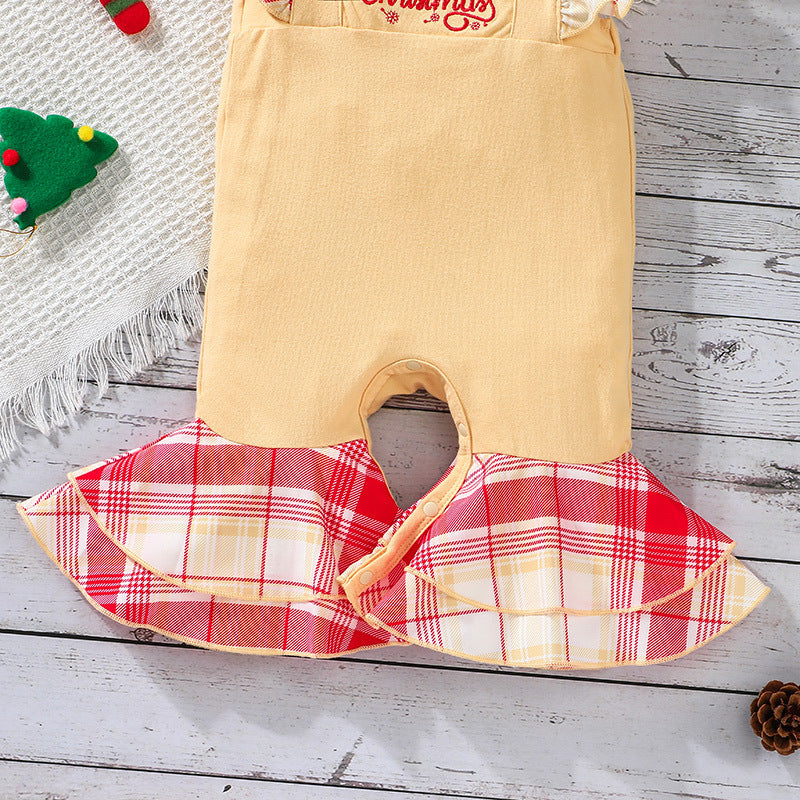 Baby Girl Sleeveless Jumpsuit Christmas Long Legs Pants
