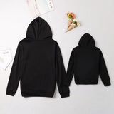 Family Matching Letter Print Hooded Parent-child Shirts