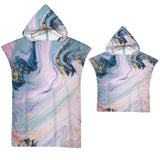 Adult Microfiber Fabric Marble Bath Towels  Bathrobe Cloaks Pajamas