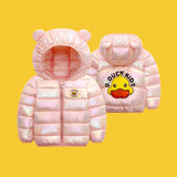 Kid Baby Boy Girl Dazzle Down Cotton Jacket Thick Hooded Coat