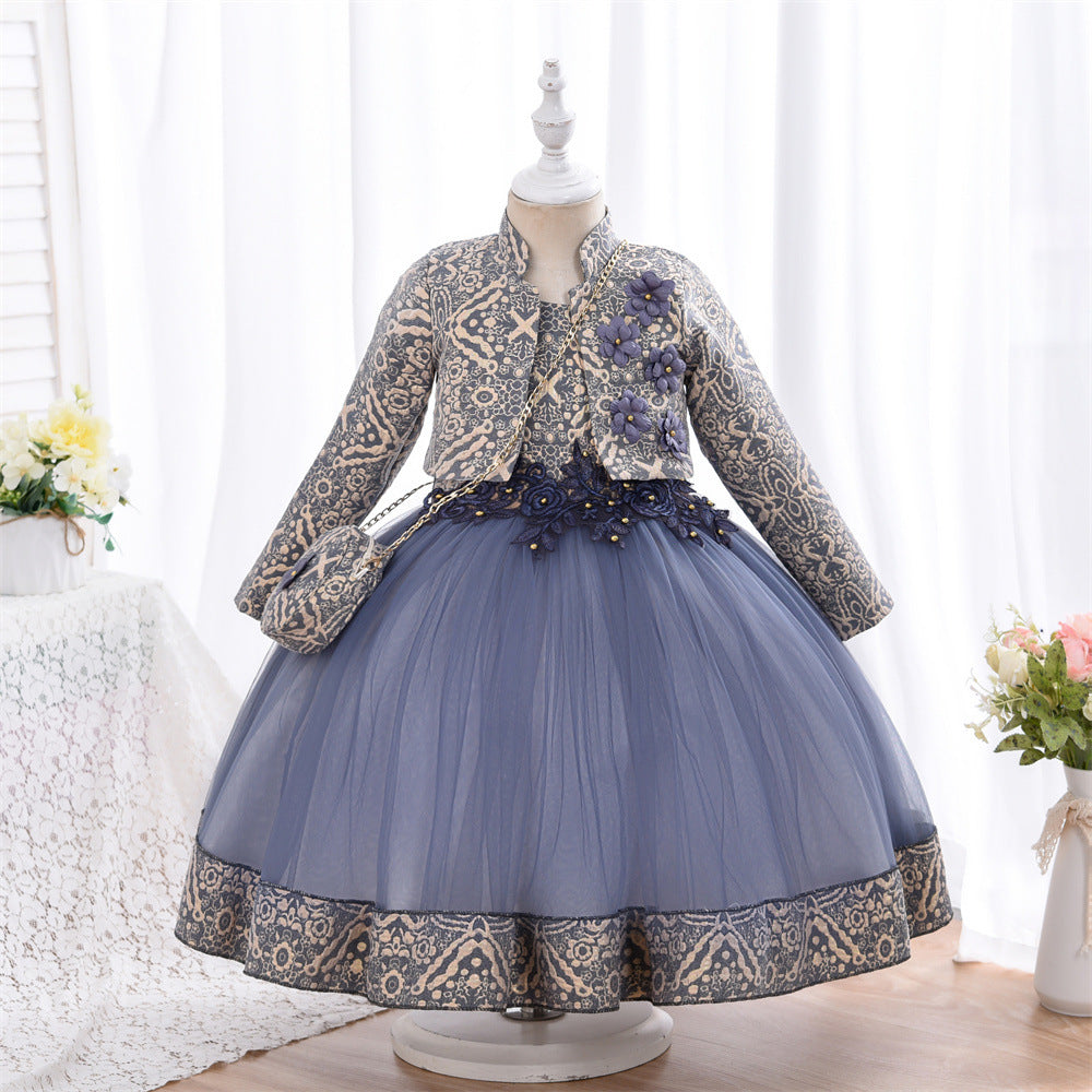 Kid Girl Princess Dress Pomfret Piano Performance Dress