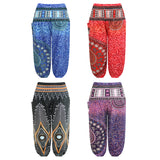 Kid Girl National Digital Printed Knickerbockers Leisure Loose Sports Pants