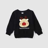 Family Matching Round Neck Warm Christmas Cartoon Bear Shirts Tops