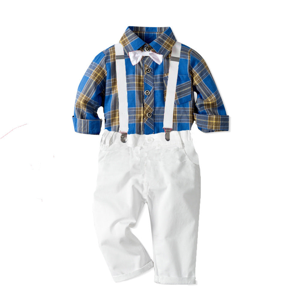 Kid Baby Boy Gentlemen Spring Long-sleeved 3 Pcs Sets
