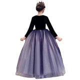 Kid Girl Catwalk Fashion Velvet Poncho Princess Dress