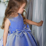 Kid Girl Bow Princess Christmas Party Pompous Birthday Dresses