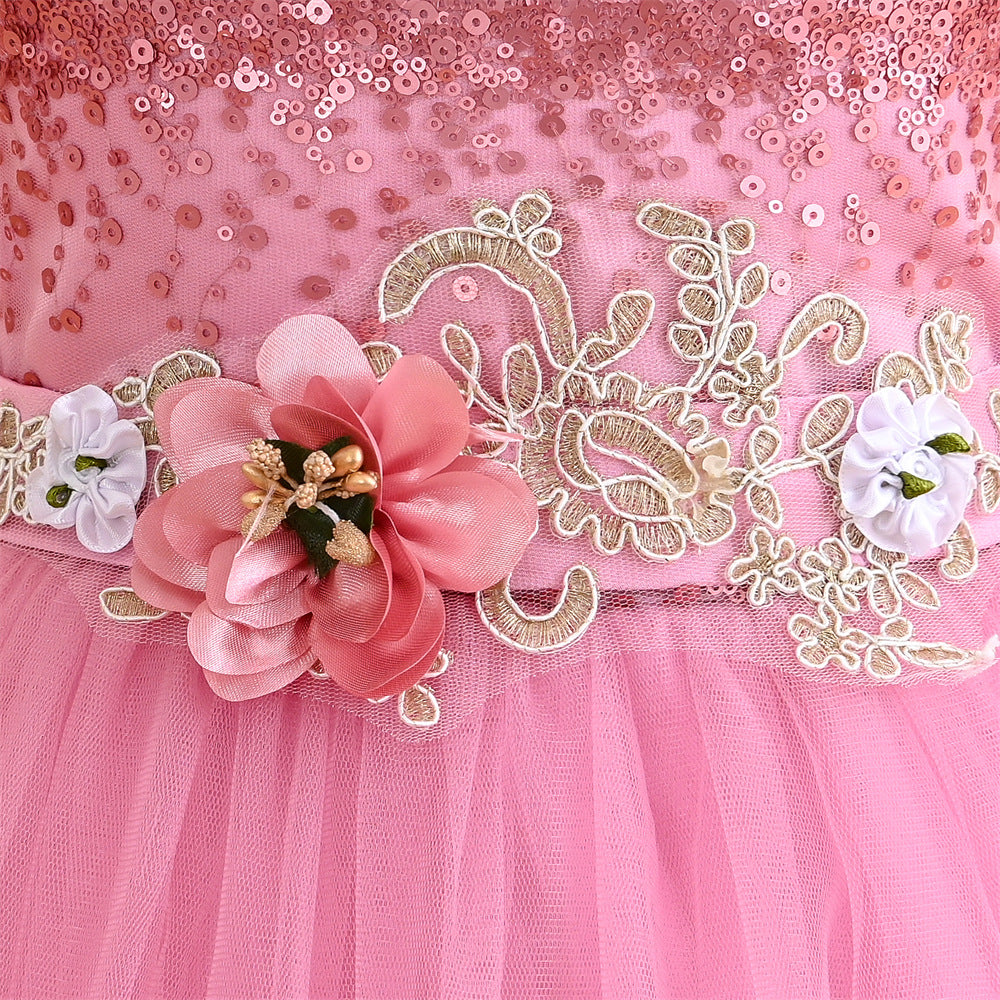 Kid Girl Princess Peng Gauze Piano Playing Dresses