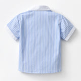 Kid Baby Boy Suit British Gentlemen Summer Cotton 4 Pcs Set