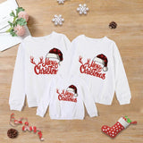 Family Matching Christmas Round Neck Warm Long Sleeved Shirts