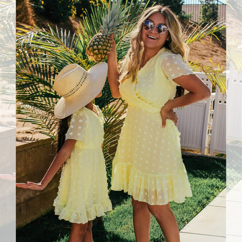 Family Matching Mother-daughter Cute Street Fashion Floral Dresses