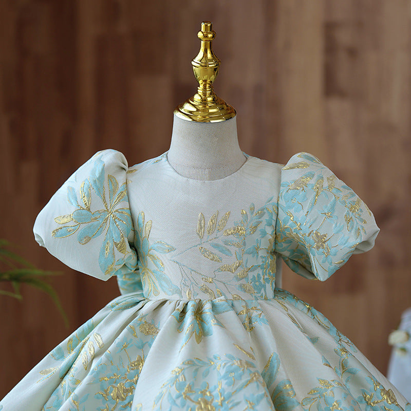 Kid Baby Girl Princess Birthday Pompous Piano Performance Dresses