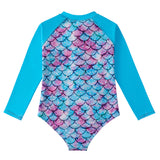 Kid Girls Swimsuit One-piece Sunscreen Beach Mermaid Swimwear