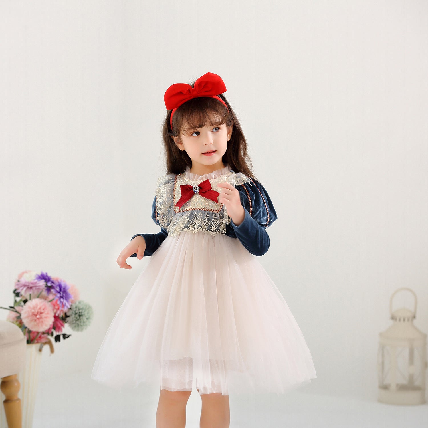 Kid Baby Girl Puffy Western Style Dress