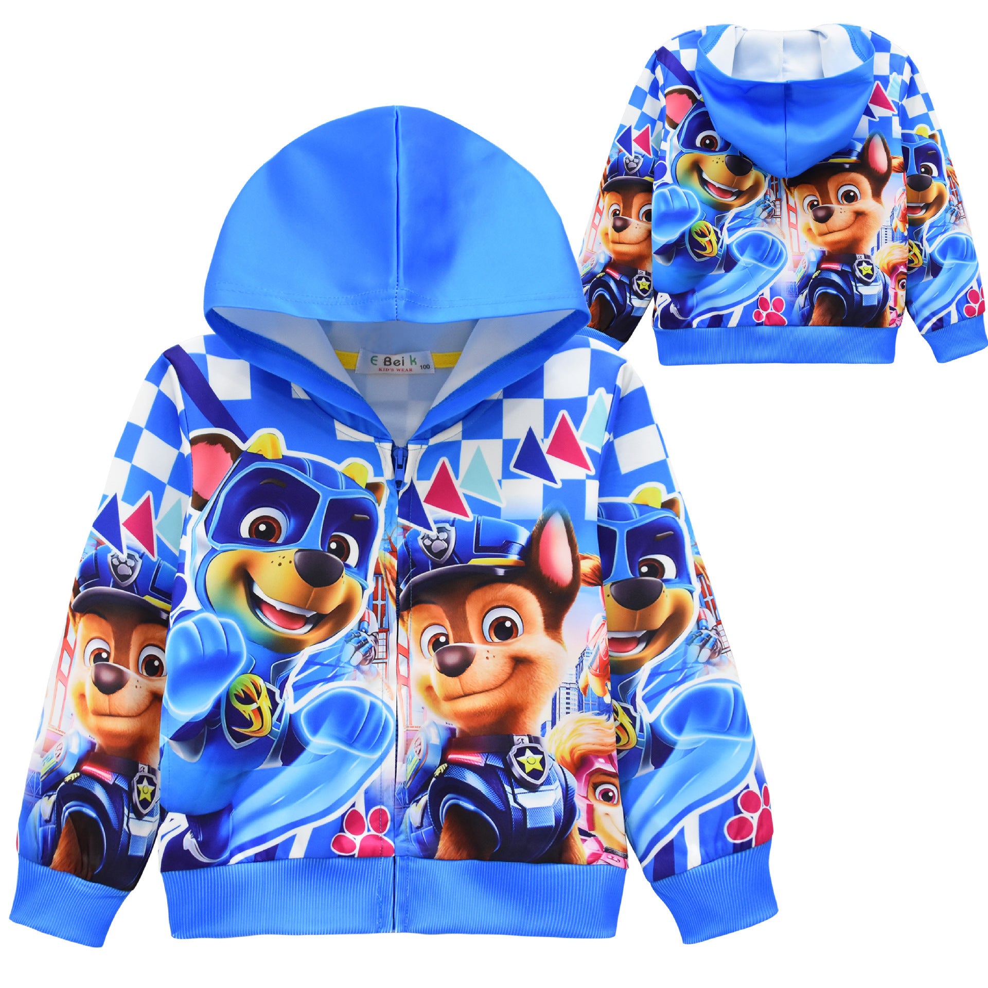 Kid Baby Boy Girl Dog Patrol Team Woof Zipper Hooded Cartoon Coats