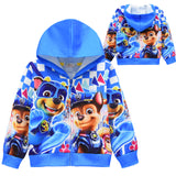 Kid Baby Boy Girl Dog Patrol Team Woof Zipper Hooded Cartoon Coats