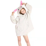 Kid Boy Girl TV Hooded Blanket Warm Wearable Pajamas