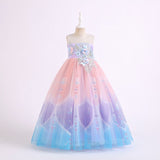 Kid Girl Mesh Evening Formal Princess Dress